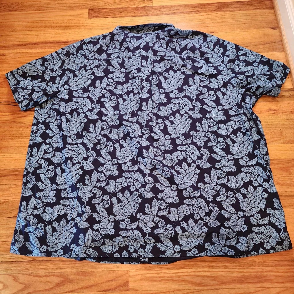 HB Harbor Bay Blue Hawaiian Short Sleeve Button Down Shirt 5XLT - Picture 3 of 4